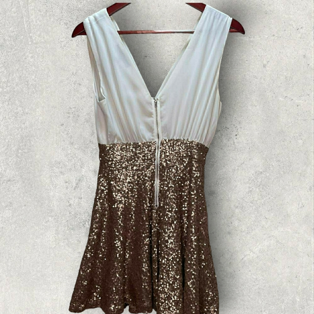 Double Zero white/gold cocktail dress sz small - Picture 6 of 7